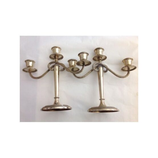 800 Solid Silver Vintage Candlesticks - Image 3