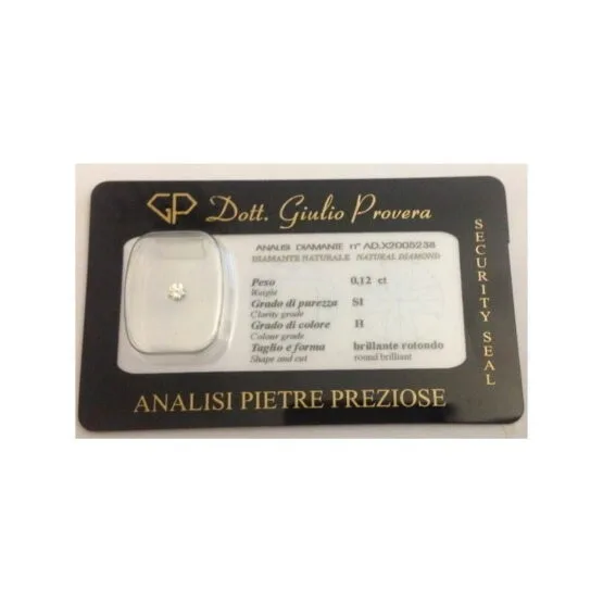 Natural Diamond ct 0.12 in Blister Certified