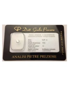 Natural Diamond in Blister Certified - ct 0,29