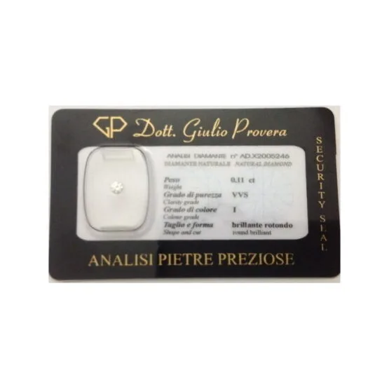 Natural Diamond in Blister Certified- ct 0.11