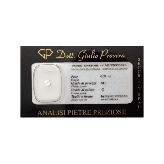 Diamante Naturale in Blister Sigillato - ct 0.21