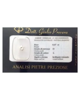 Diamante Naturale in Blister Sigillato - ct 047