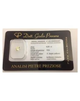 Diamante Naturale " Giallo " in Blister ct 0,50