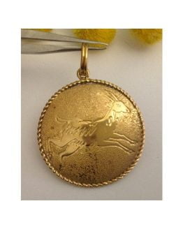 Medaglia Zodiacale "Ariete" in oro giallo 18kt - gr. 3.6