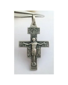STERLING SILVER " ST. DAMIANO " CROSS-925 sterling silver