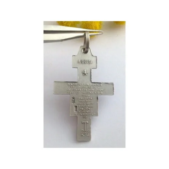 STERLING SILVER " ST. DAMIANO " CROSS-925 sterling silver