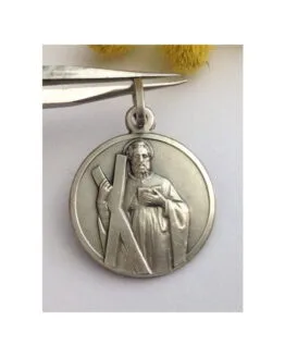 Medaglietta " Sant'Andrea" in argento massiccio 925 millesimi