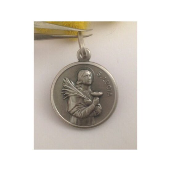 Medaglietta " Santa Lucia " in argento 925 millesimi