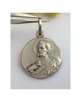 MEDAGLIETTA " SAN PIETRO APOSTOLO " IN ARGENTO MASSICCIO 925 MILLESIMI