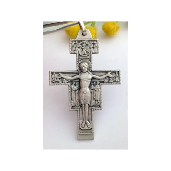 STERLING SILVER "ST. DAMIANO" CROSS