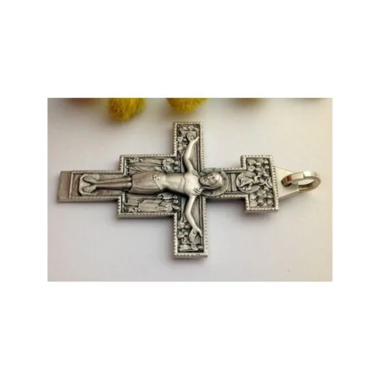 STERLING SILVER "ST. DAMIANO" CROSS