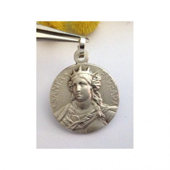 " Saint Barbara" 925 Sterling Silver Medal