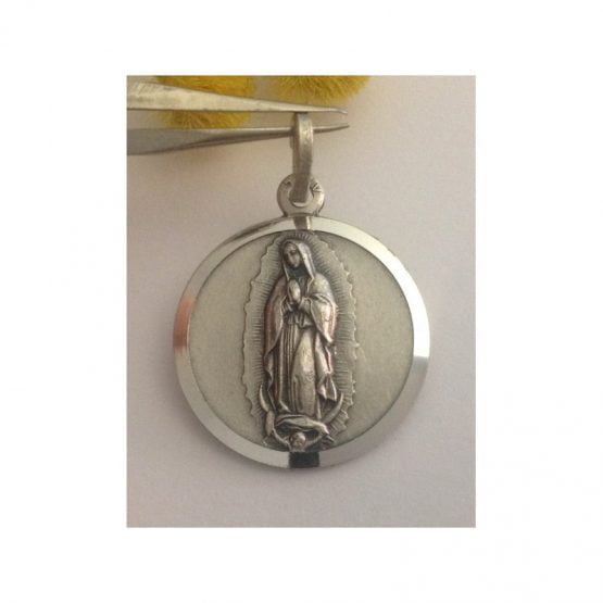 Medaglietta " Madonna di Guadalupe " in argento 925 millesimi