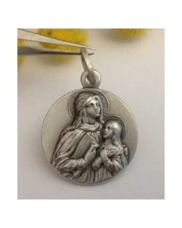 925 Sterling Silver " Saint Ann " Medal