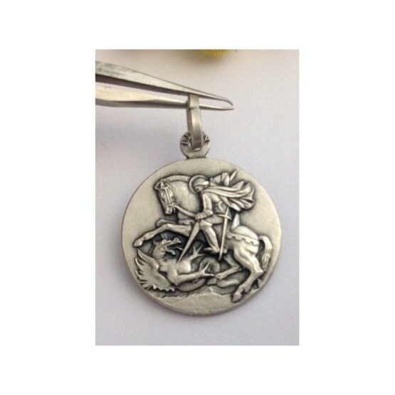 925 Sterling Silver " Saint George " Medal