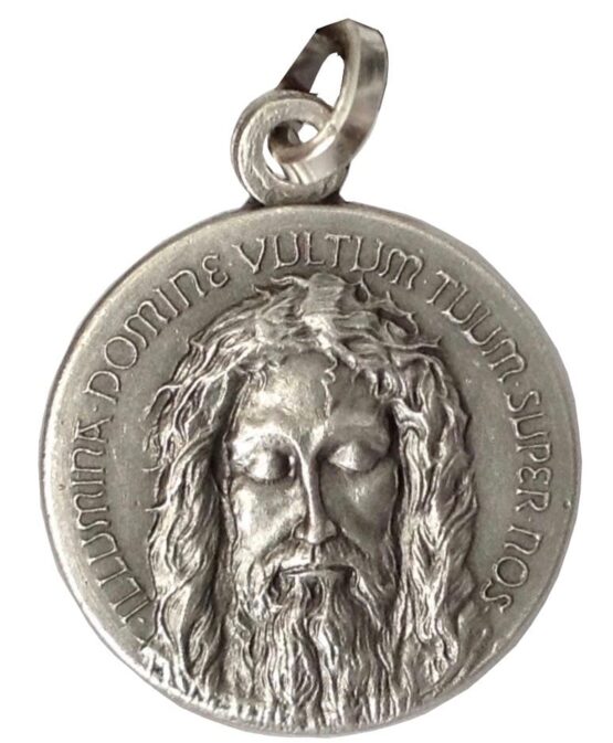 925 Sterling Silver " Holy Face of The Holy Shroud of Turin " Medal