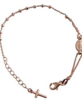 925 STERLING SILVER BRACELET OF THE MIRACULOUS MEDAL WITH ONIX