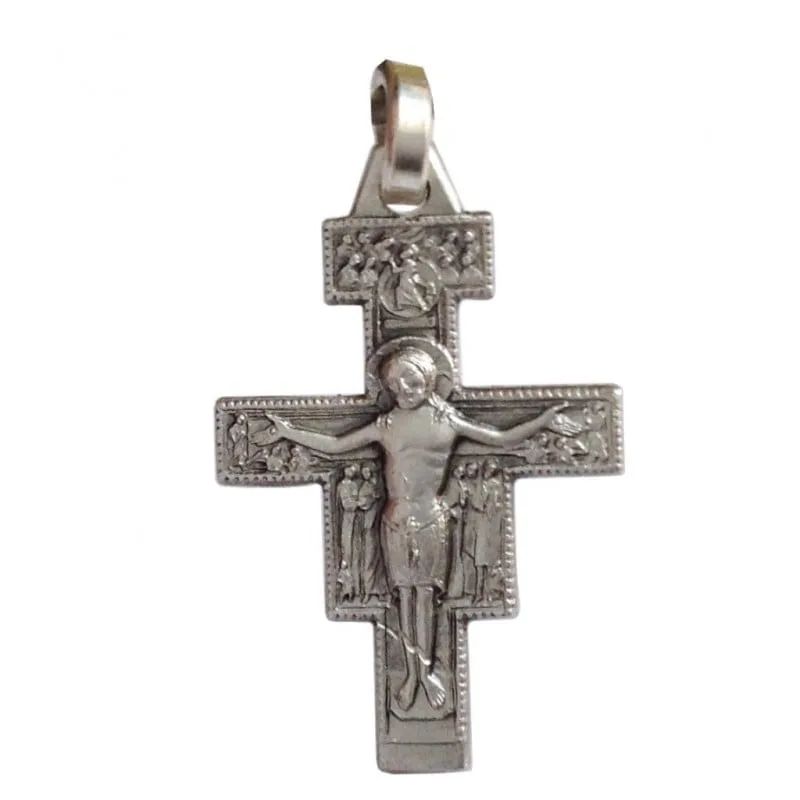 925 STERLING SILVER SAINT DAMIANO CRUCIFIX