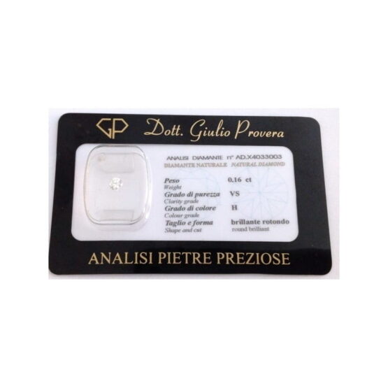 Natural Diamond in Blister Cerfified - ct 0.16