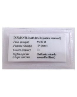 Natural Diamond in Blister Cerfified - ct 0.52