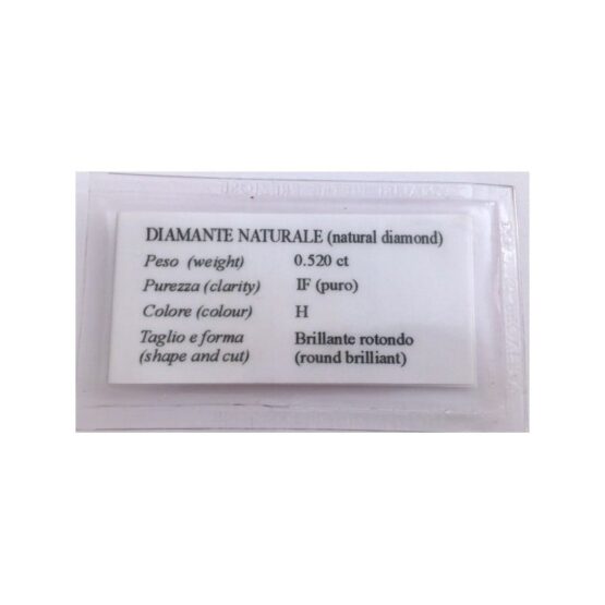 Natural Diamond in Blister Cerfified - ct 0.52
