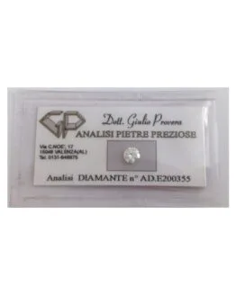Natural Diamond in Blister Cerfified - ct 0.52