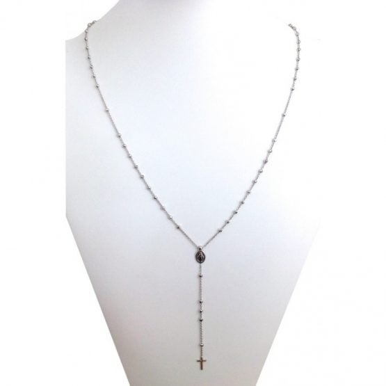 925 STERLING SILVER ROSARY CHAIN OF THE MIRACULOUS MEDAL