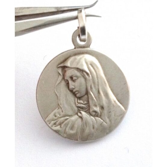 925 STERLING SILVER " OUR LADY OF SORROW " MEDAL - Image 2