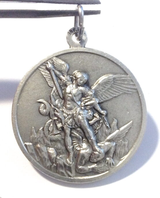 SAINT MICHAEL THE ARCHANGEL MEDAL - MADE IN HIGH RELIEF - Image 2