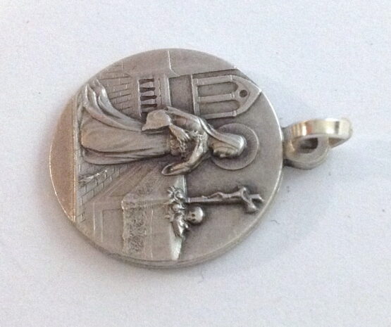 925 STERLIG SILVER SAINT RITA FROM CASCIA MEDAL - Image 3