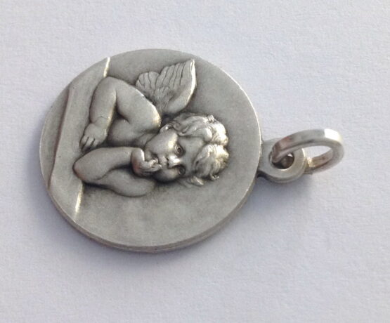 925 STERLING SILVER SAINT ANGEL MEDAL - Image 5