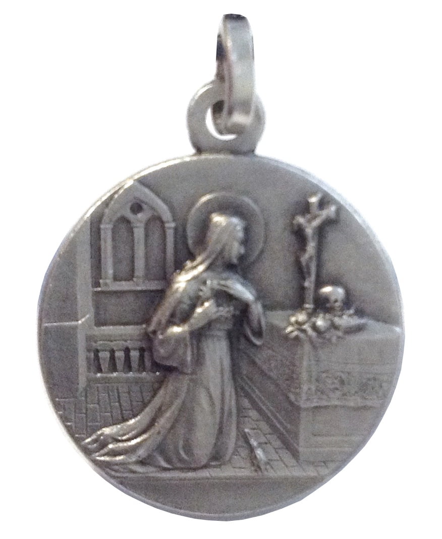 Medaglia di San Raffaele Arcangelo In Argento Massiccio 925 