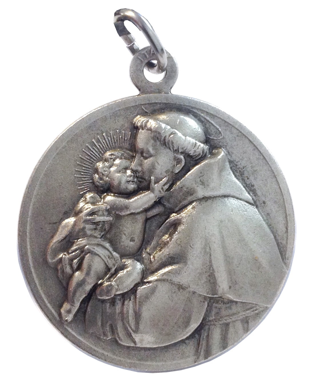 Medaglia di San Raffaele Arcangelo In Argento Massiccio 925 