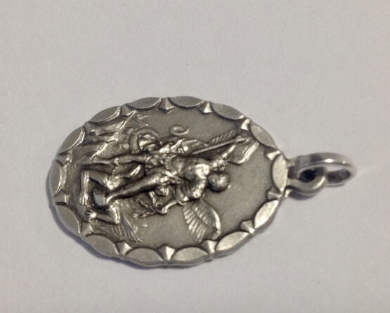 925 STERLING SILVER OVAL SHAPE SAINT MICHAEL THE ARCHANGEL MEDA - Image 3