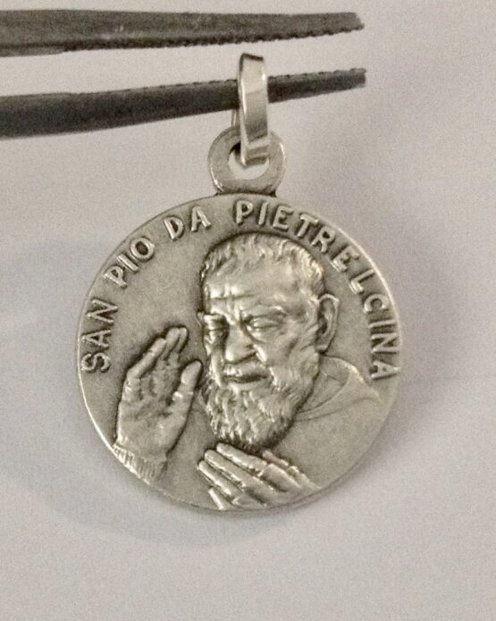 925 SAINT PIO OF PIETRELCINA MEDAL - Image 2