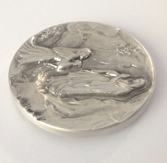 MEDAILLON OF POPE FRANCIS / MADONNA OF LOURDES - MADE IN HIGH RELIEF - Image 3