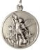 925 STERLING SILVER SAINT MICHAEL THE ARCHANGEL MEDAL - BIG SIZE
