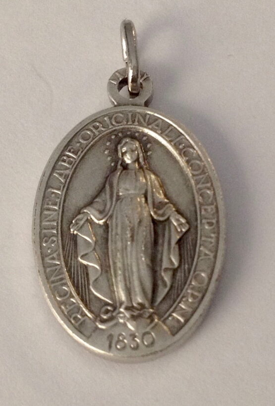 THE MIRACULOUS MEDAL IN BRASS-SILVER PLATED - Image 2