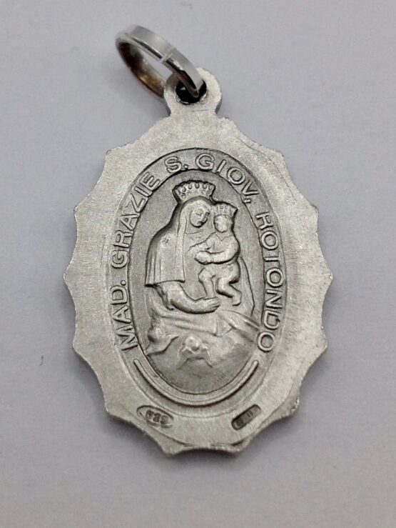 925 STERLING SILVER SAINT PIO OF PIETRELCINA OVAL MEDAL - Image 5