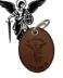 KEY RING OF SAINT MICHAEL THE ARCHANGEL MADE OF REAL LEATHER - ARTISAN PRODUCTION - 100% MADE IN ITALY