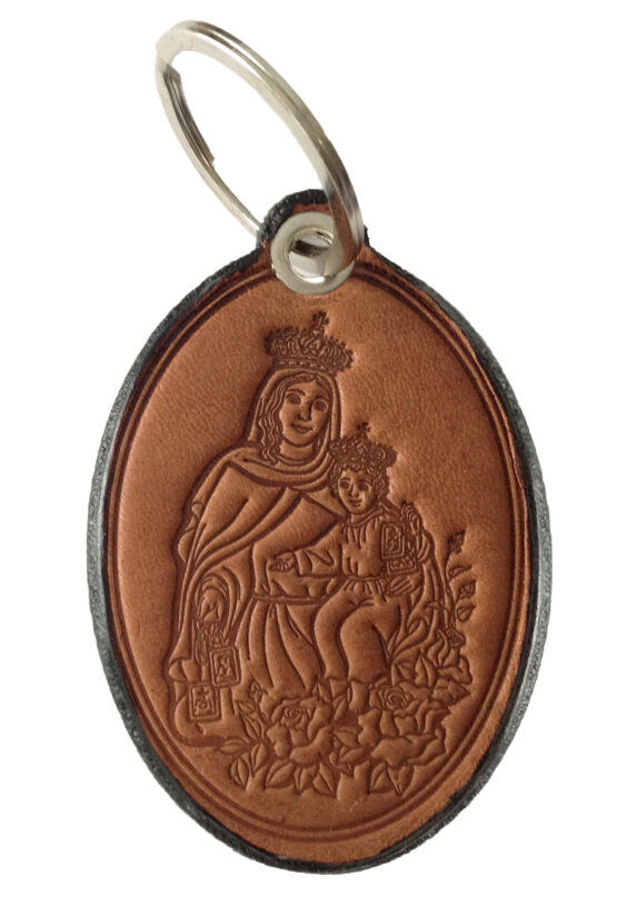 SCAPULAR KEY RING - MADONNA OF MOUNT CARMEL / SACRED HEART OF JESUS - 100% MADE IN ITALY - Image 2