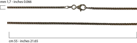 925 STERLING SILVER " GRUMETTA " UNISEX CHAIN - Image 2