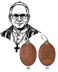 PORTACHIAVI DI PAPA LEONE XIV° E SIGILLO PAPALE - VERO CUOIO